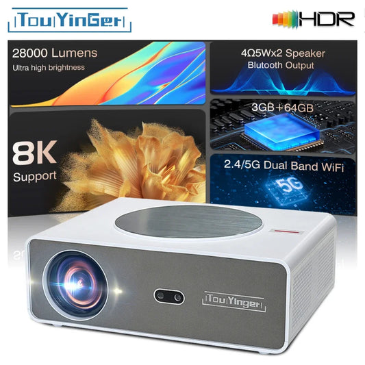 Touyinger Q11 projector 4K 8K led home theater electronics video game devices 5G Projectors full HD movie projector